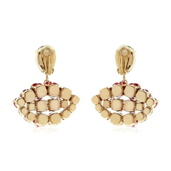 Boucles Red Blossom Lips -Bijoux de Famille