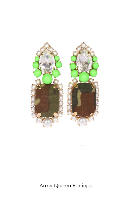 Arlequin Bandana Earrings - SS18 Collection - Bijoux de Famille