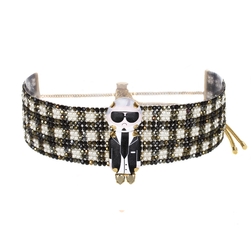 Collier Choker Perles Beiges | Amérindien Apache Cheyenne | Bijou Vintage Rare 4449