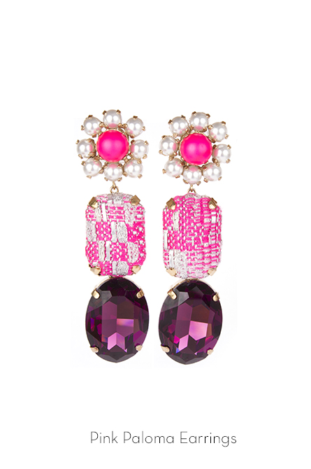 pink paloma earrings