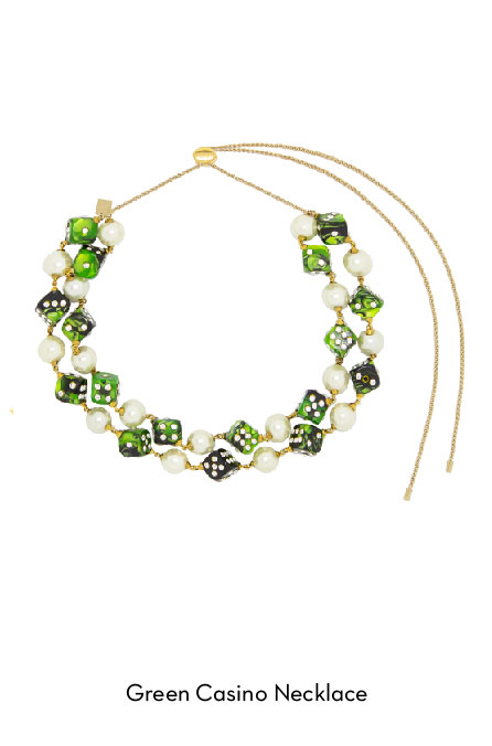 Green casino-necklace