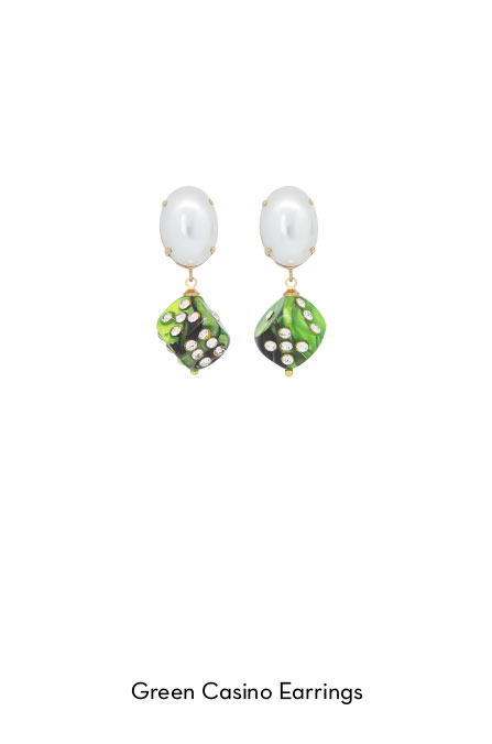green casino-earrings