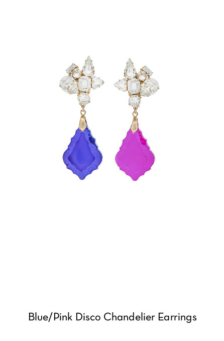 pink disco chandelier-earrings