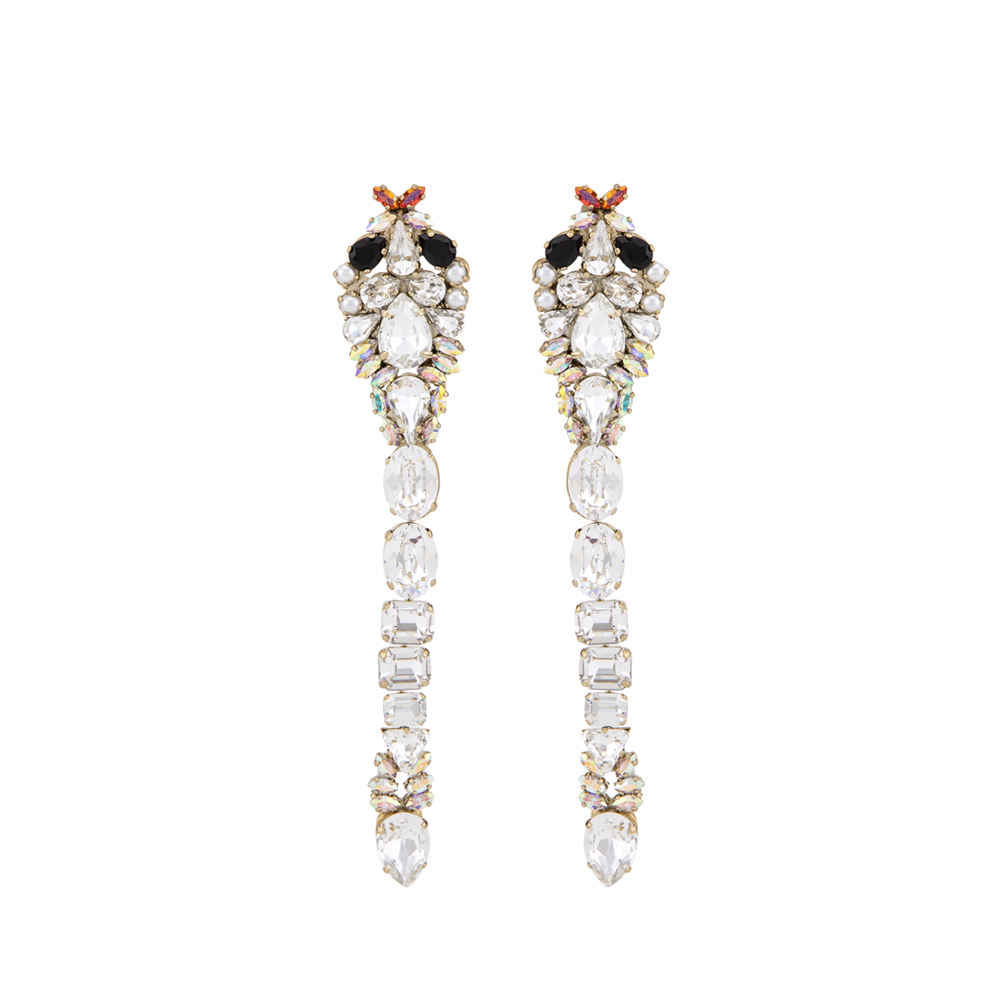 Crystal Snakes earrings Bijoux de Famille